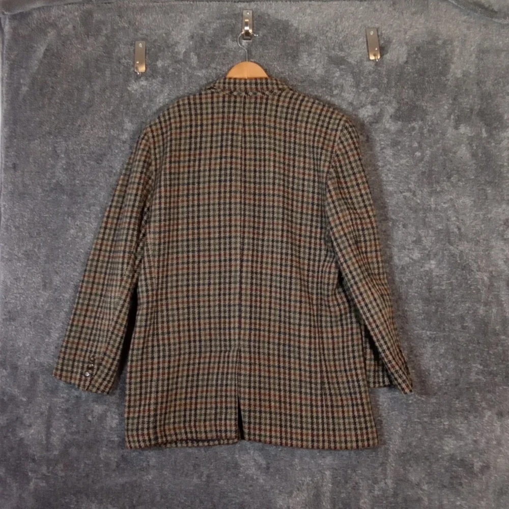 Lizsport Vintage 2 Buttons Womens Blazer Wool Dark Academia Office Size 14